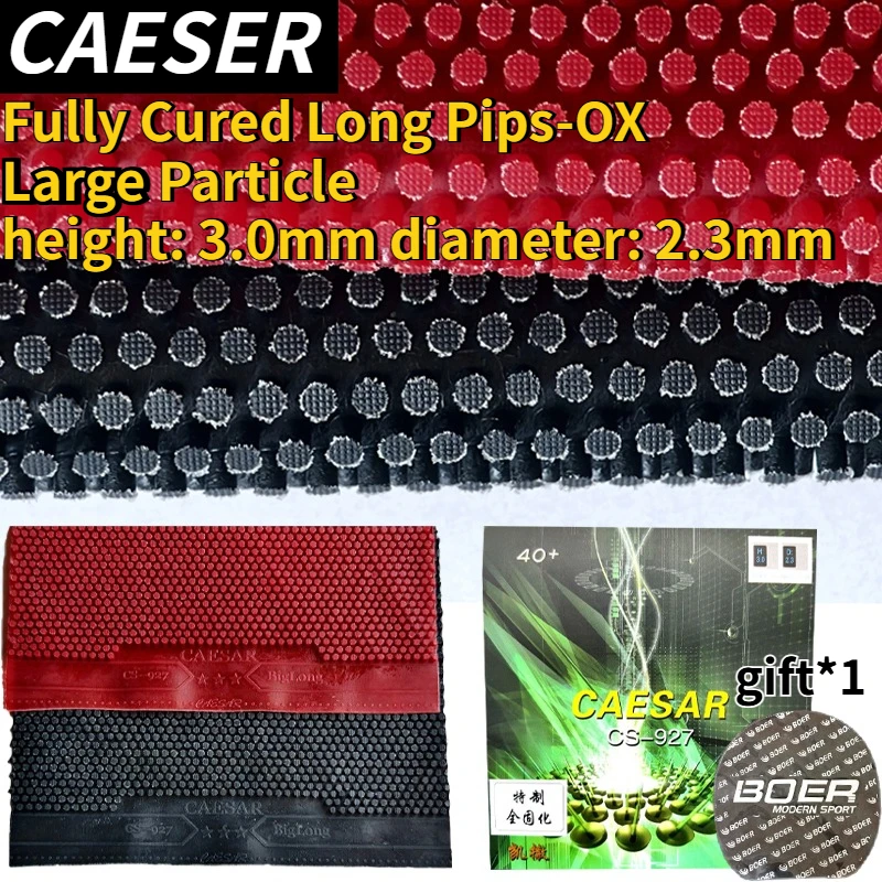 

2026 CAESAR CS-927 Fully Cured OX Table Tennis Rubber Long Pips Large Particle Height 3.0mm Anti-Spin Sinking Ping Pong Rubber