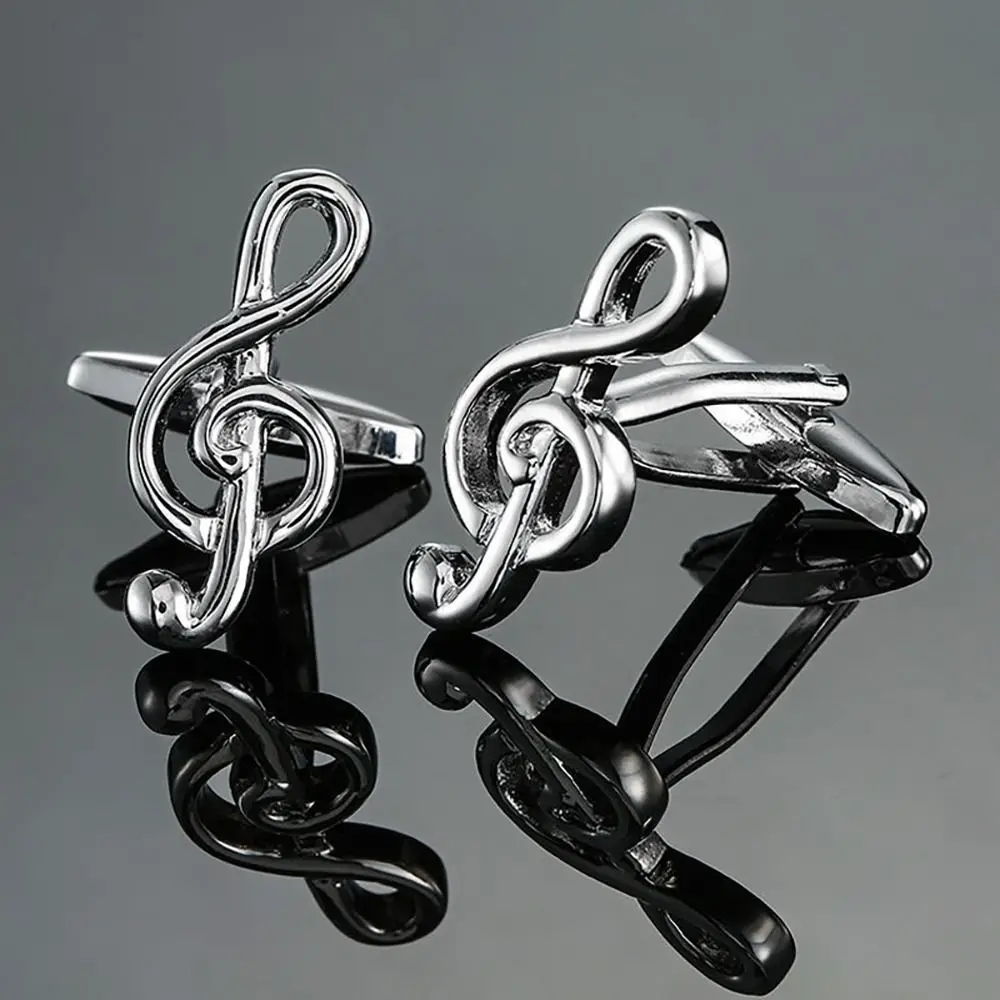 Treble Clef Guitar Cuff Links Drum Saxophone Music Note Sleeve Button Piano Bass Music Instrument Series Cufflinks