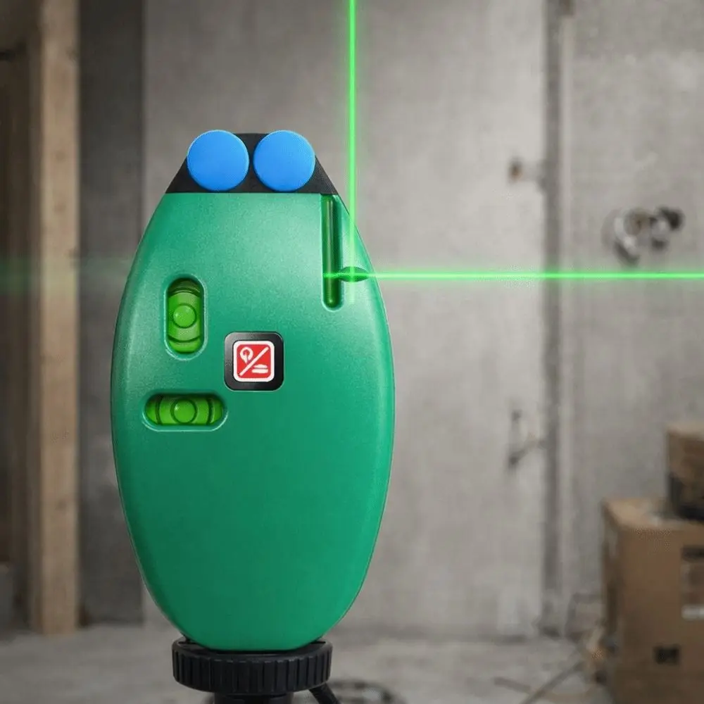 High Accuracy Vertical Laser Level Long Distance Battery Powered Infrared Line Laser Red/ Green Beam 90 Degree Angle