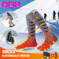 Heating Socks with 5000mah Battery Rechargeable Winter Anti-Cold Men Women Thermal Heated Foot Warmer Outdoor Camping Ski Sports