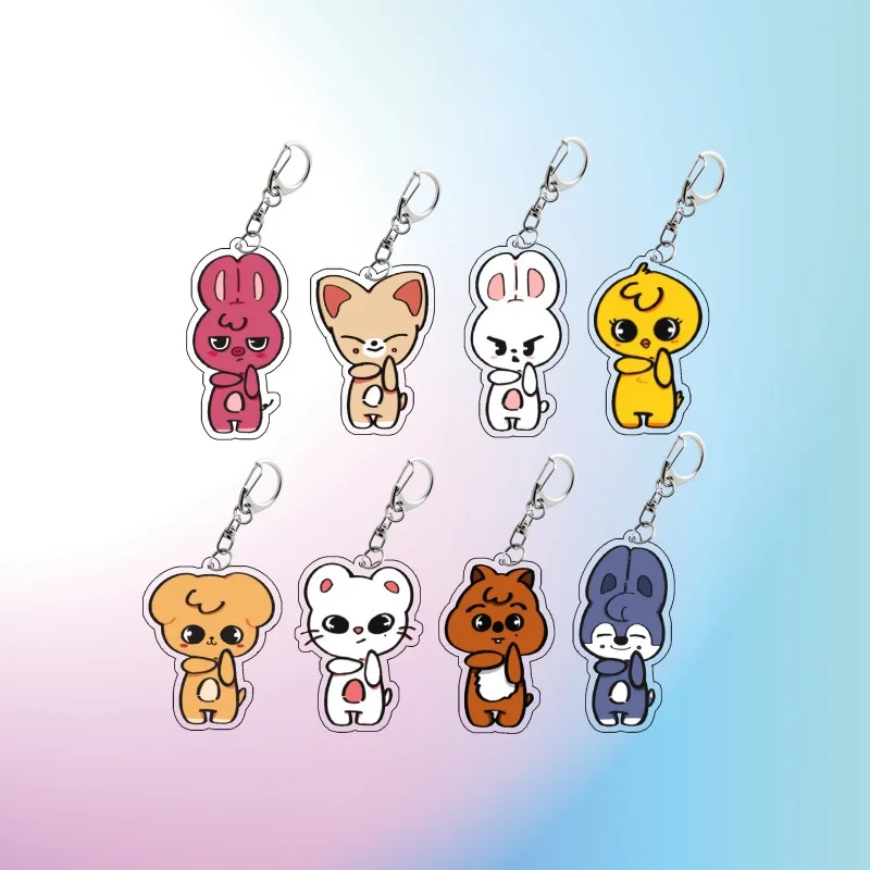 Lee Min Ho Hwang Hyun Jin Seo Chang-Bin Lee Yong-Bok Kim Seung min I.N Korean Boy Band Cartoon Image Acrylic Keychain Present