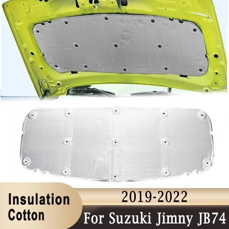 

Звукоизоляционная накладка двигателя переднего капота для Suzuki Jimny JB64 JB74W 2019-2022, теплоизоляционная хлопковая накладка, автоаксессуары