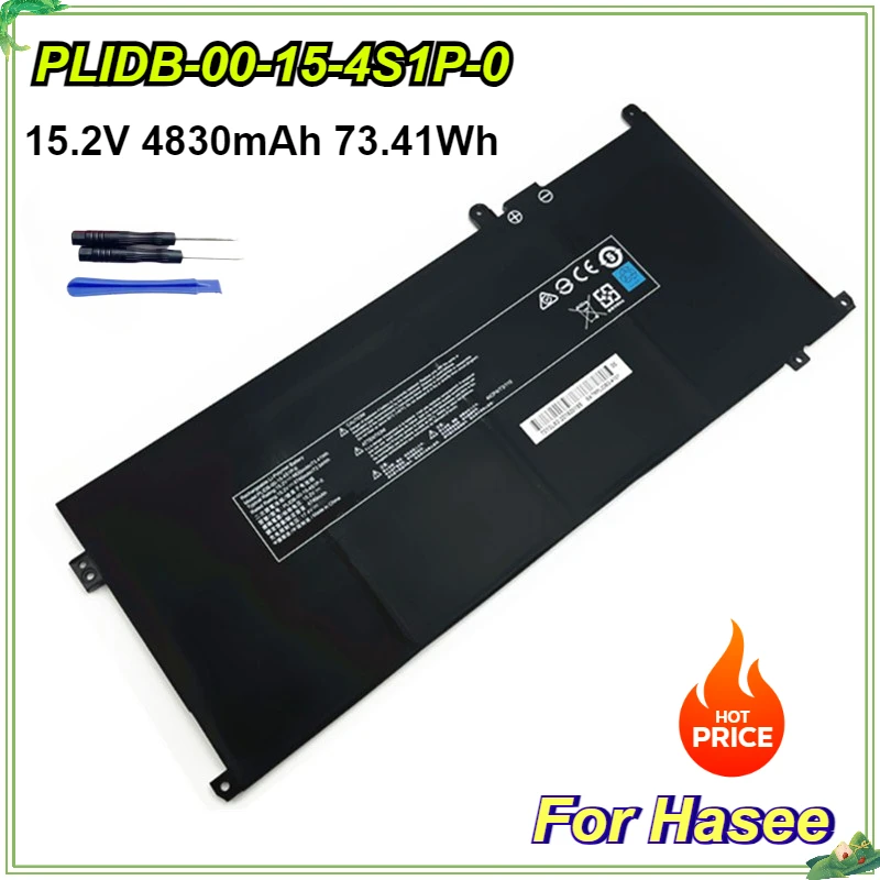 PLIDB-00-15-4S1P-0 Laptop Battery for Hasee Schenker Vision 15 Gaming Laptop 15.2V 4830mAh 73.41Wh Bateria