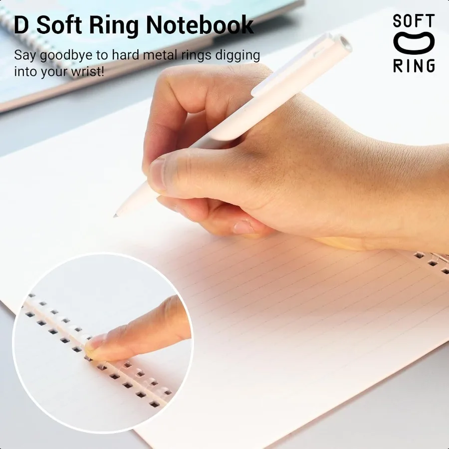 Caderno espiral diário 3 pacote campus b5 caderno de anel macio com pontilhado uma régua de 7mm 40 folhas animal bonito 1 assunto caderno em