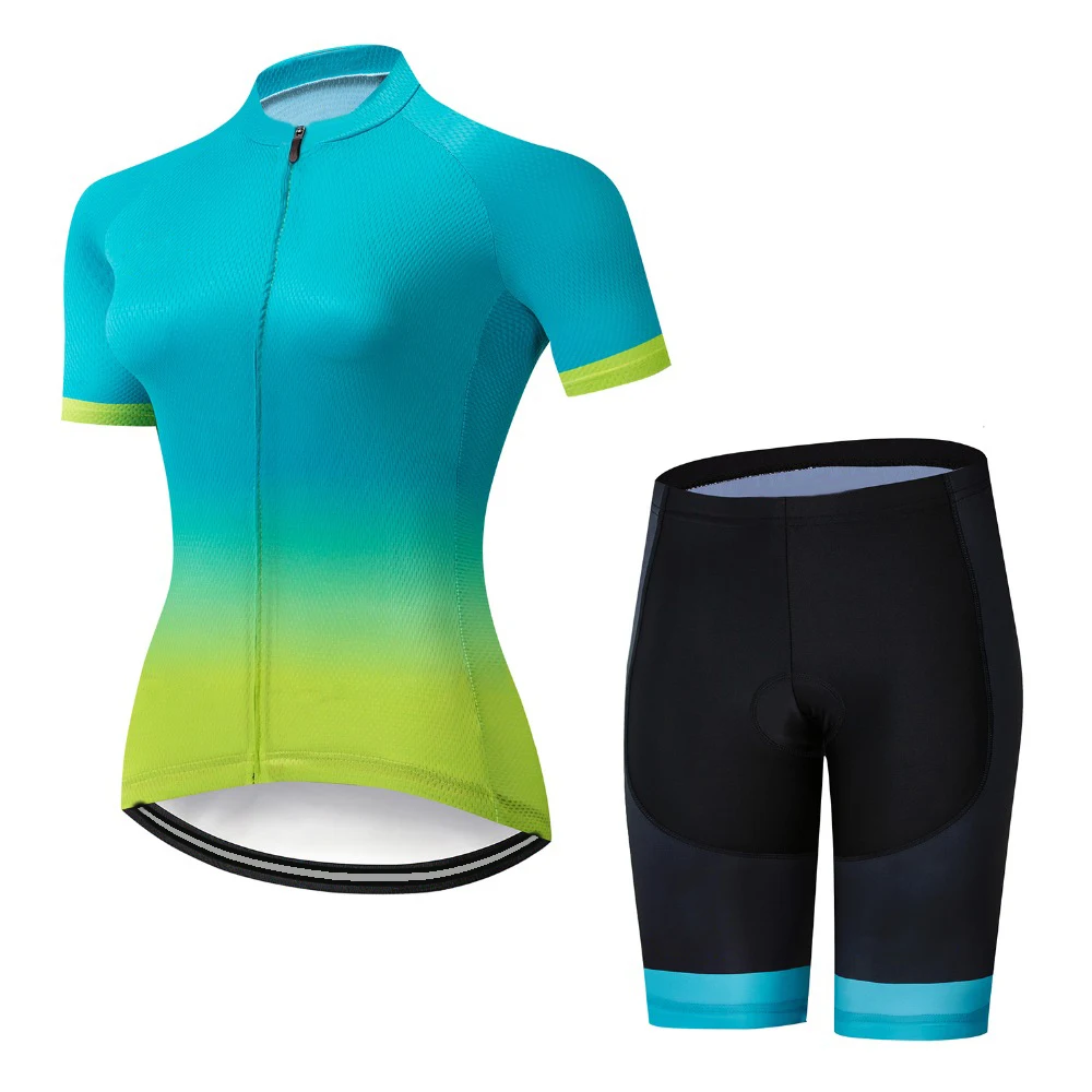 

Short Sleeve Cycling Jersey Set for Women, Outdoor Camping, MTB Trousers, Breathable Bike Wear, Jacket, Sweat Shirt, Summer Top