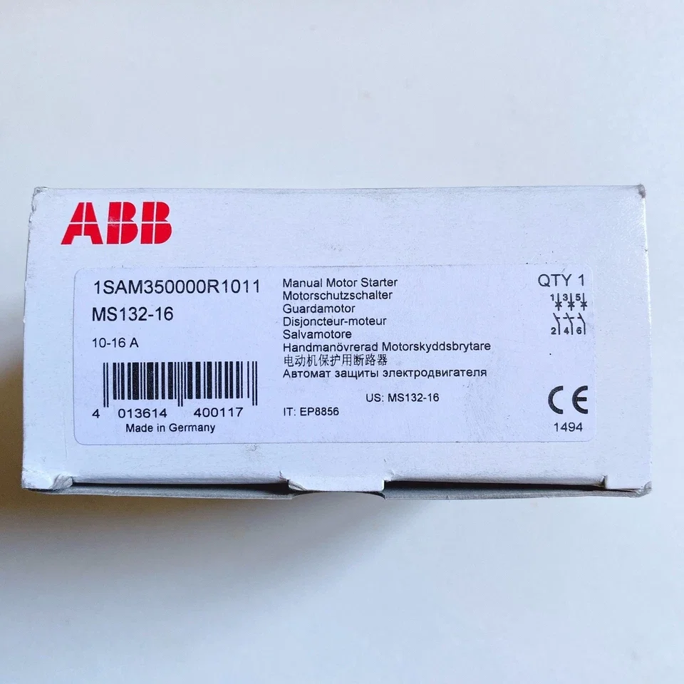MS132-16 10239006 1SAM350000R1011 Manual Motor Starter 10 ... 16 A