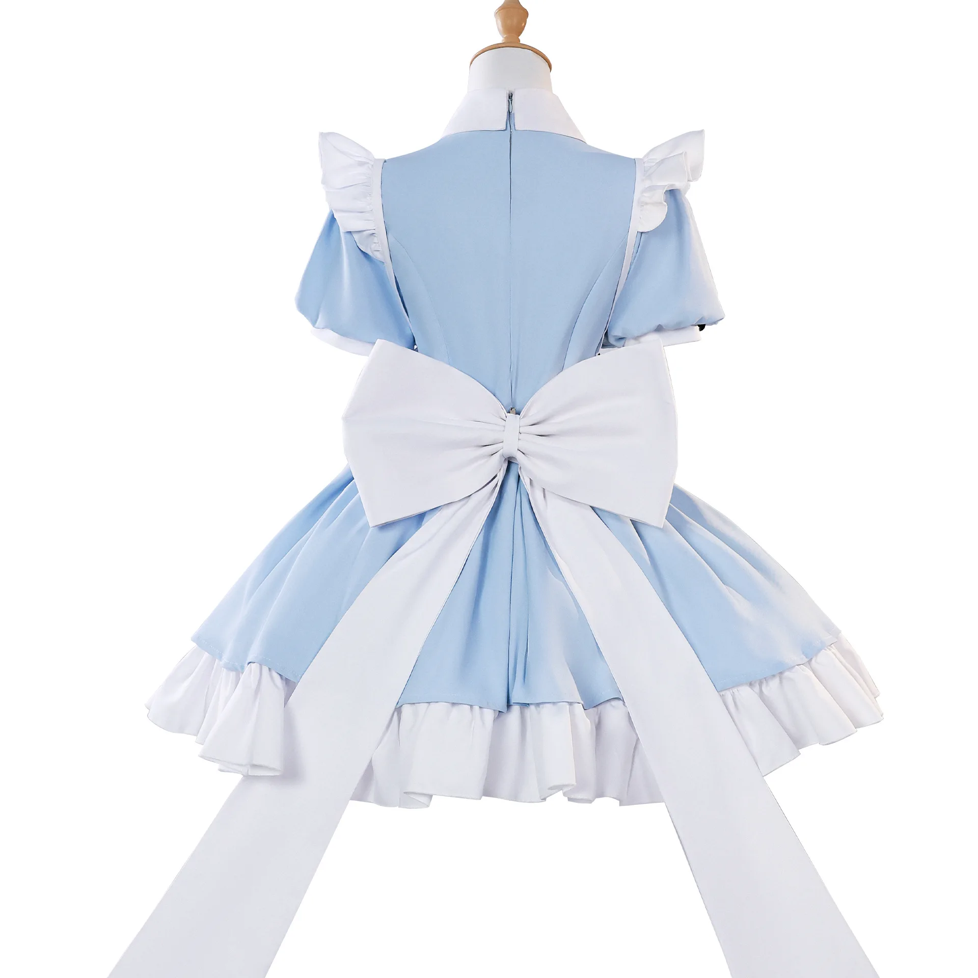 Alice Maid Dress Women Blue White Lolita Dress Full Set with Accessories Anime Idol Stage Performance Outfit Halloween Costumes - view 4