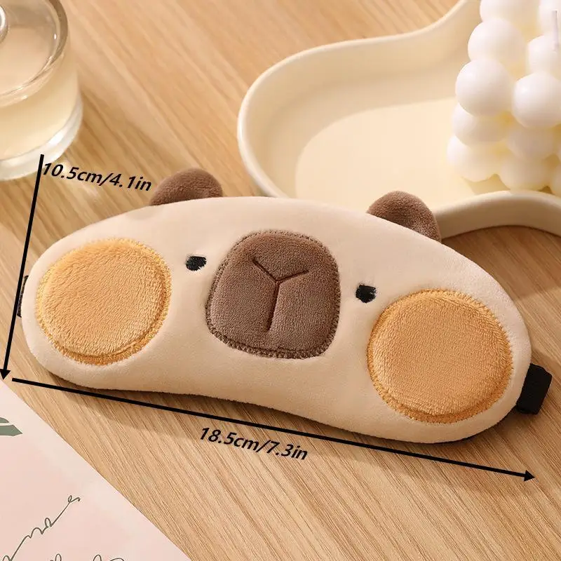 

Cold Hold Compress Kapybara Capybara Sleeping Eyepatch Breathable Cooler Cold Gel Plush Eye Patch Comfort Reusable Travel Sleep