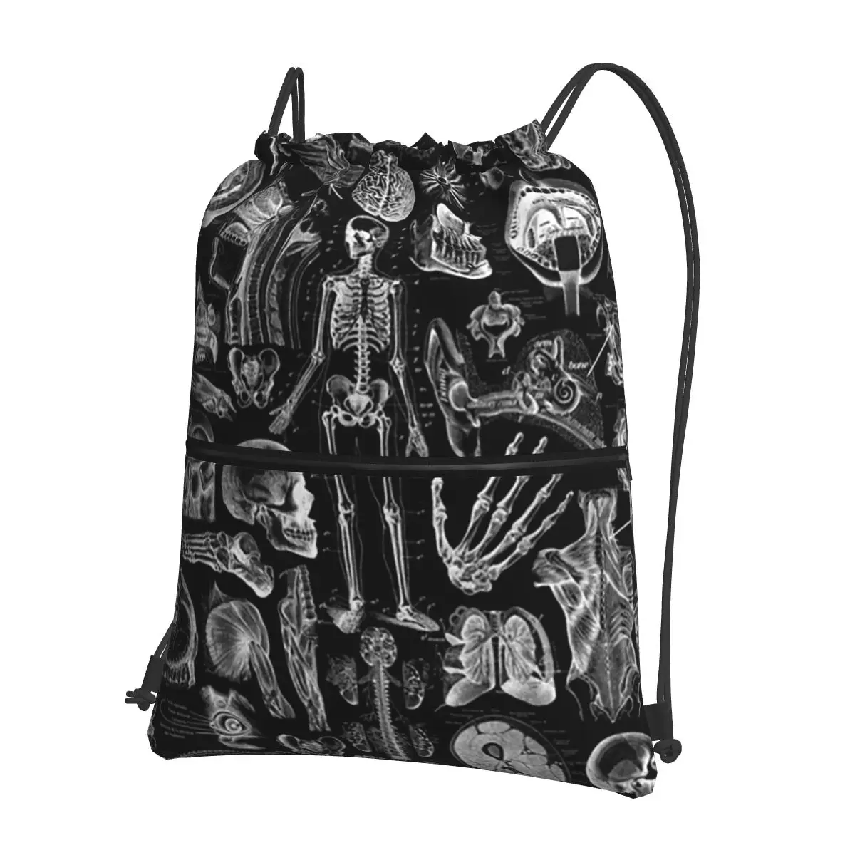 

Анатомия человека, черные рюкзаки с принтом, повседневные портативные рюкзаки на шнурке, карманная сумка для хранения, сумки для книг для мужчин и женщин, школьные