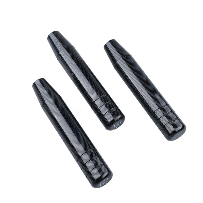 Aluminum Gear Shift Knob with Carbon Texture Surface, Manual Transmission Replacement Shift Handle, 1pc