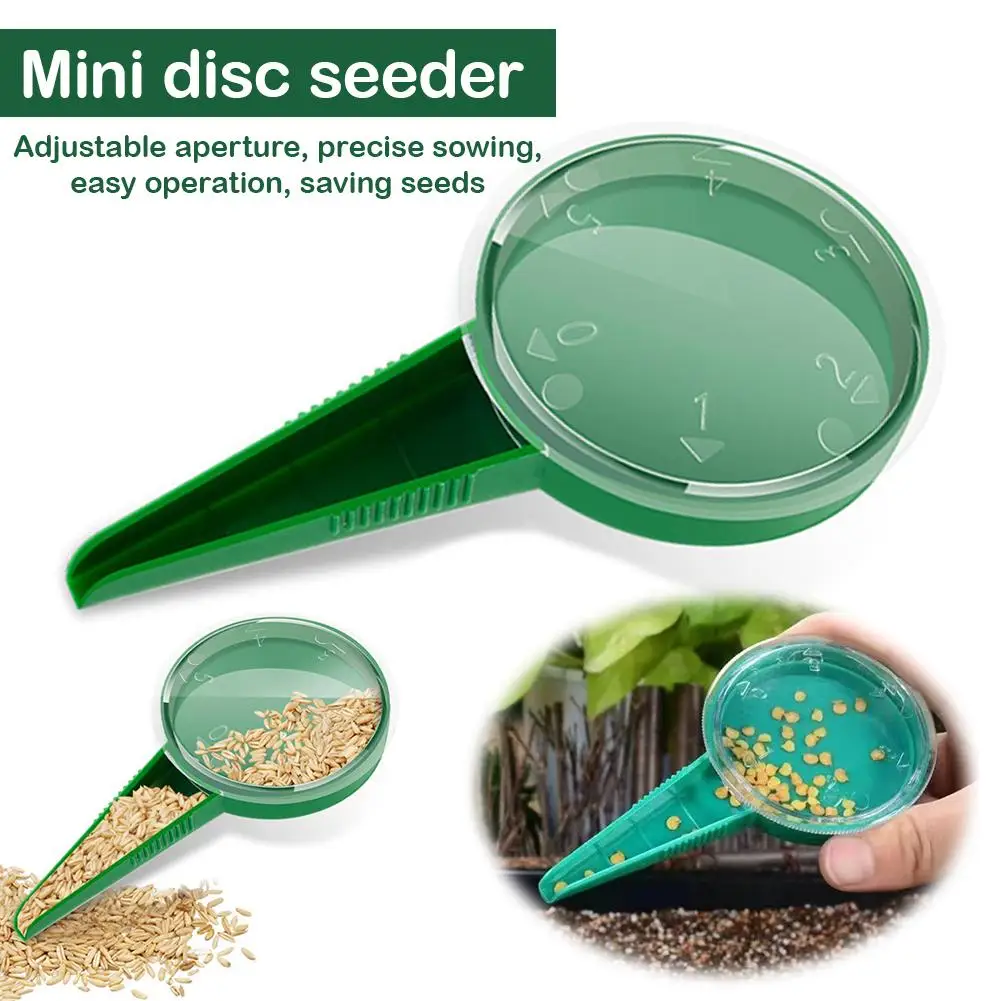1/2/5PCS Green Seed Dispenser,Garden Plant Adjustable Seeder Sower Planter, Hand Seeder Seed Dispenser for Lawn Garden Spreaders