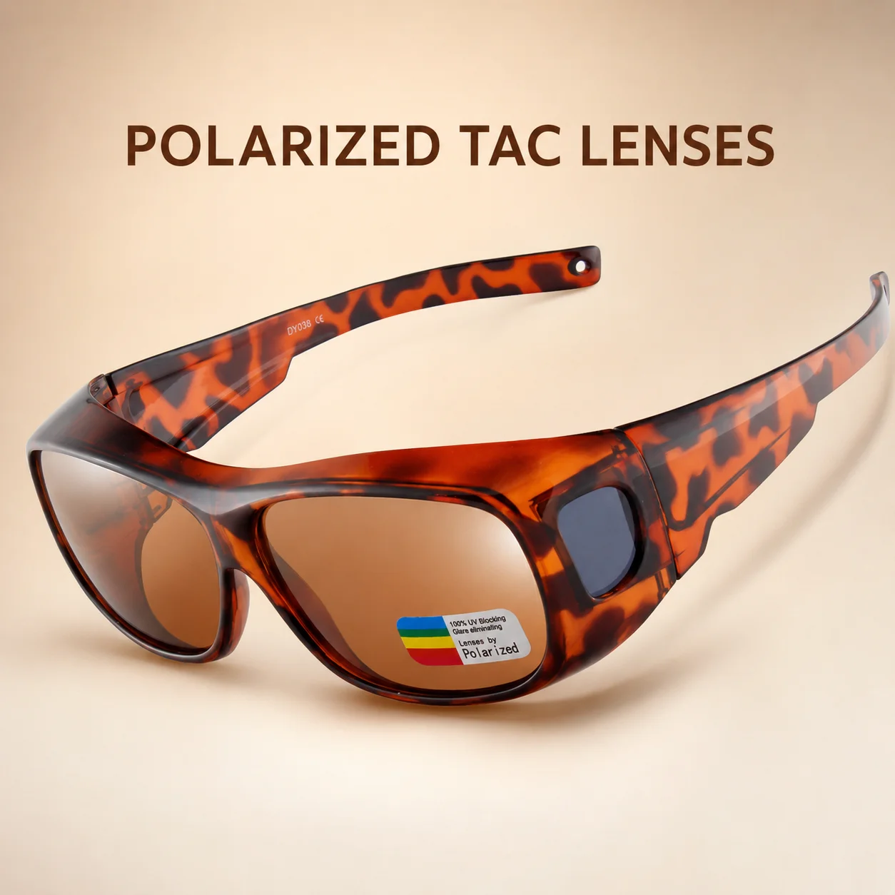 Polarized Sunglasses for Men Women UV400 Fit Over Prescription Glasses Round Frame Dustproof Hiking Fishing Driving Eyewear