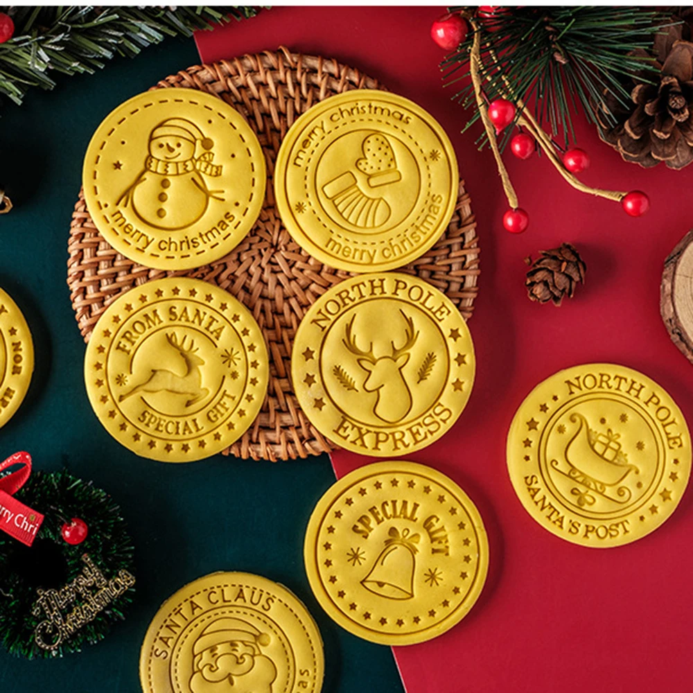 

Cartoon Christmas Cookie Cutters Biscuit Sugarcraft Cake Cookie Decorating Tools DIY Baking Molds