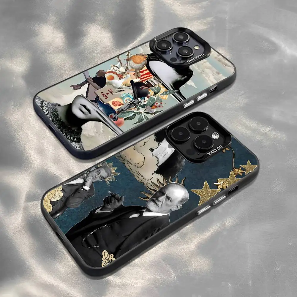 

Psychoanalysis S-Sigmund-FreudS Phone Case For IPhone 16 15 Plus 14 13 12mini 11Pro Max Candy Matte Shockproof Back Cover