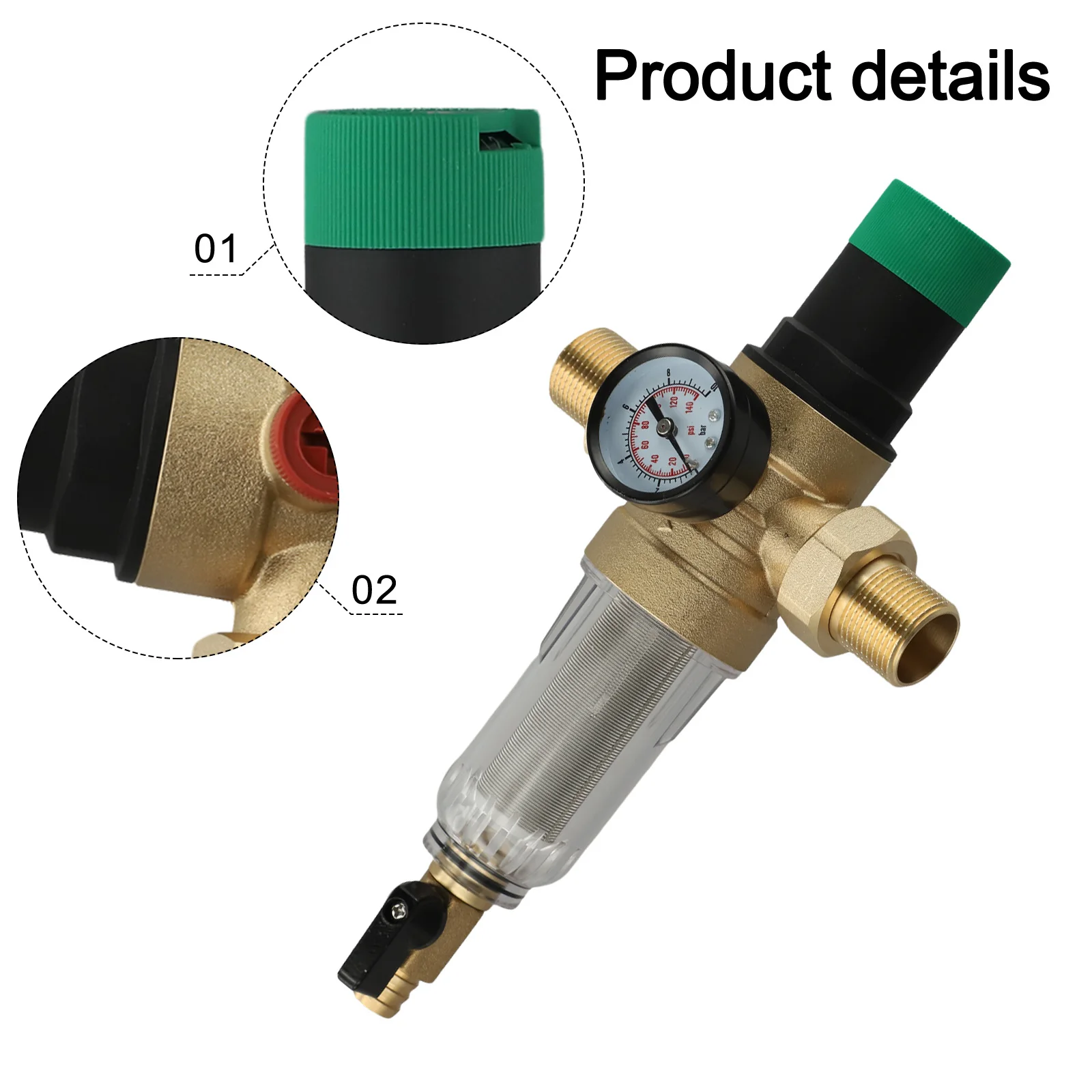 For Water Pressure Control Color As Shown Backwash Filter Integral Filter Precise Control Stainless Steel Filters