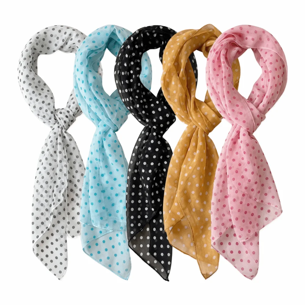 Accessory Polka Dot Pattern Decorative Skirt Versatile Lightweight Hip Scarf Thin Fabric Waist Belt Women Wear
