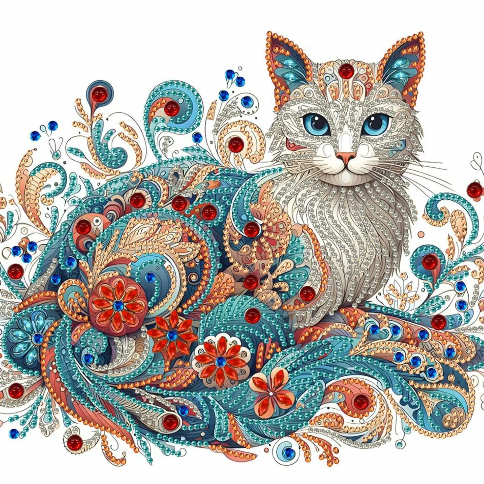 DIY Diamond Painting Special Shaped Drill 5D Cat Animal Crystal Dot Art Craft Decor Handicraft Toy Frameless view 4