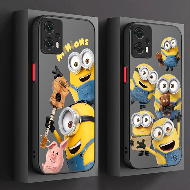 Cartoon M-Minions Hard Case For Xiaomi 13T 12T 11T 10T 13 12 11 Lite 5G NE POCO X6 M6 Pro 4G X3 NFC X4 GT X5 F3 F4 F5 F6 M5S C65