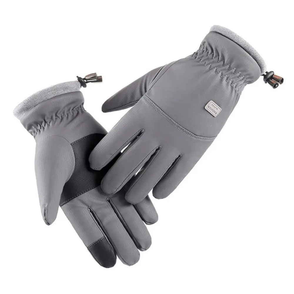 Winter Men Gloves Durable Waterproof Ski Gloves Anti Slip Soft Fluff Cold Proof Gloves Touchscreen Gloves
