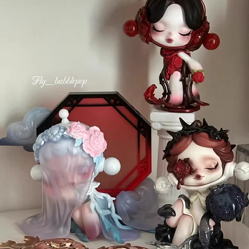 

В наличии, натуральная ограниченная серия Skullpanda, экшн-фигурка ко Дню святого Валентина, подвесная открытка, настольный декор, коллекционная модель, игрушка для взрослых, подарок для детей