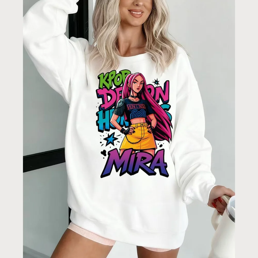 Moda KPop Demon Hunter cartoon Girl Boy Maglione Felpa calda Uomo e donna Hallyu casual Top abbigliamento casual