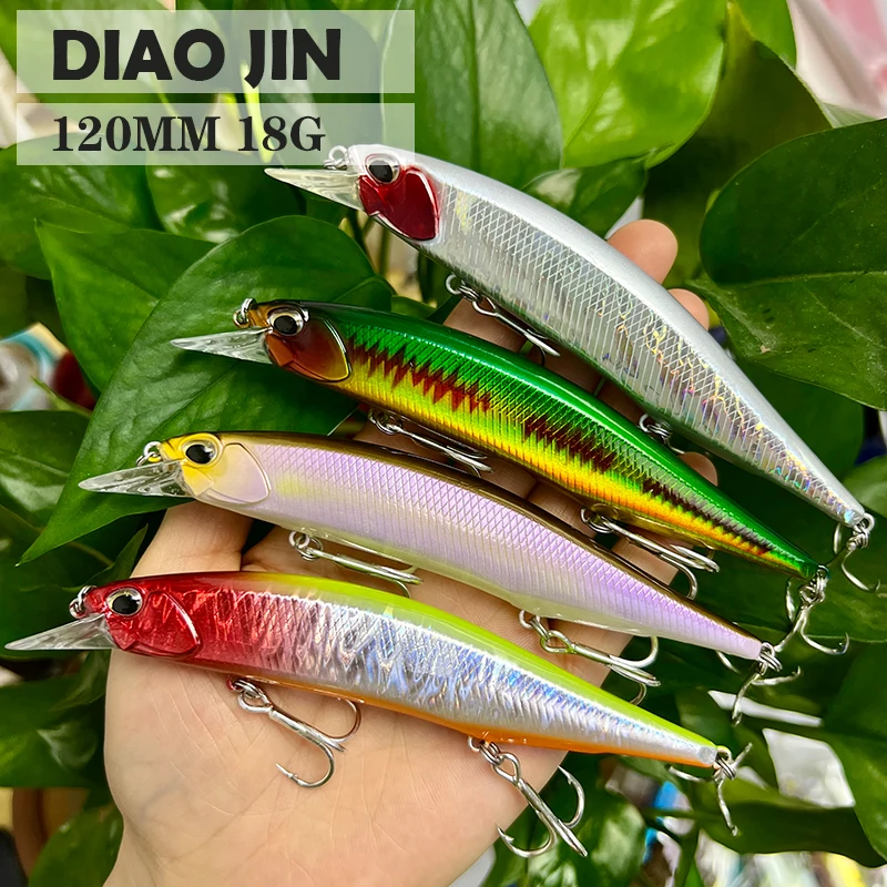 Floating Minnow Jerkbait Fishing Lure 12cm 18g Wobbler Realis Trolling Isca Artificial Hard Bait Sea Pesca Carp Fishing Tackle