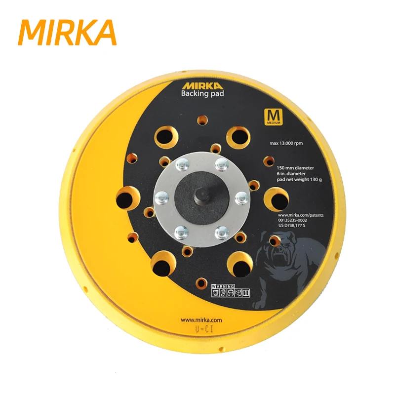 Bandeja de lijadora de 6 pulgadas, Base de lijadora autoadhesiva redonda, accesorios para lijadora eléctrica neumática Mirka de 150mm