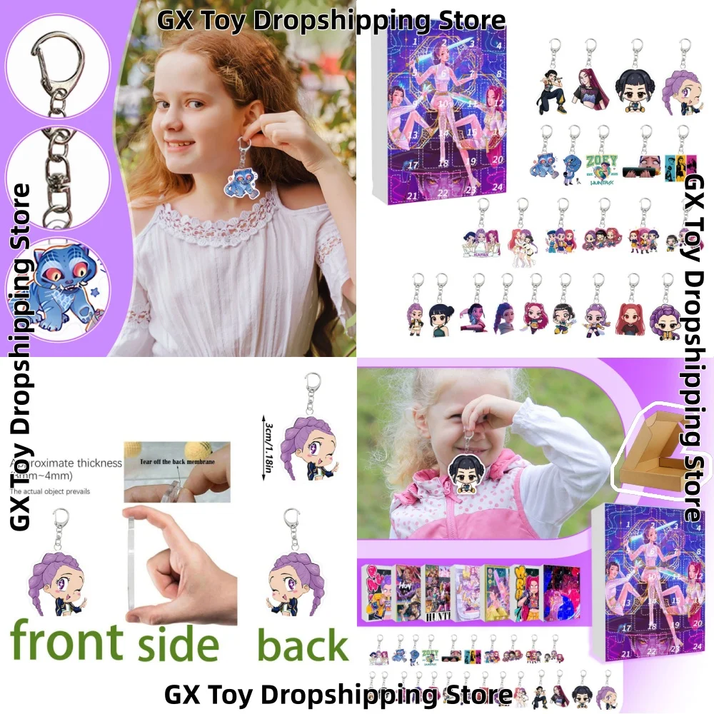 New Kpop Demon Hunters Advent Calendar K Pop Demon Hunters Rumi Mira Zoey Tiger Christmas Countdown Advent Calendar Gift 24 Days