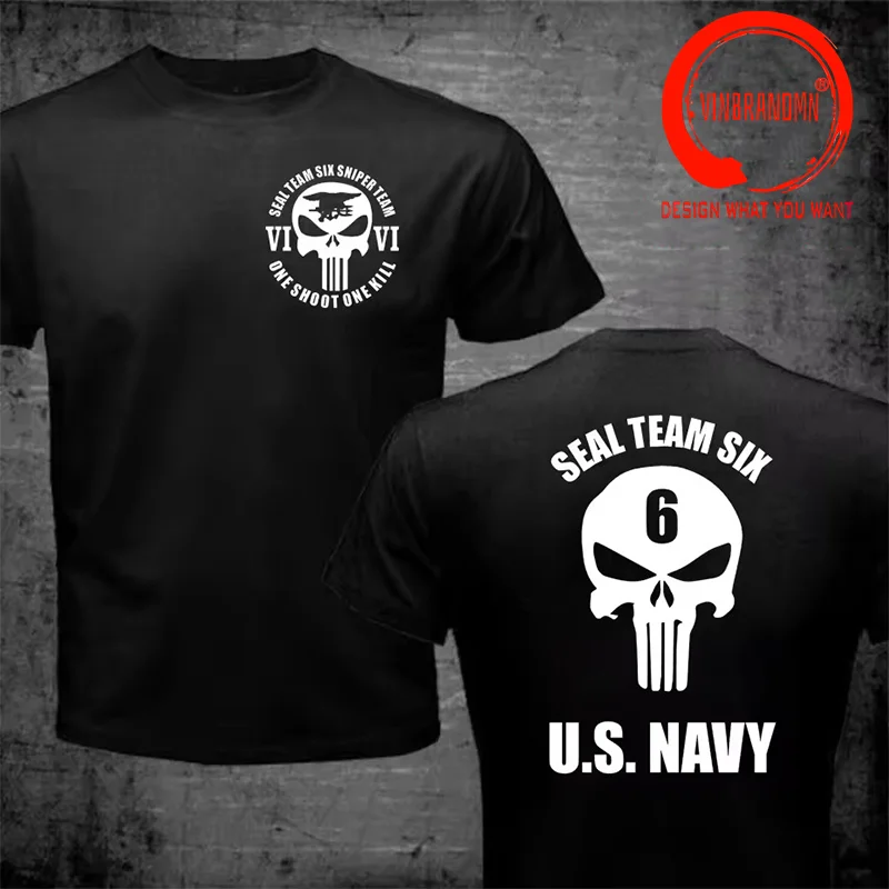 Seal Team Six Sniper Team T-shirt Men Cotton Short Sleeve T Shirt Women Men Cool Tees Tops Tee Harajuku Streetwear Fitness Shirt