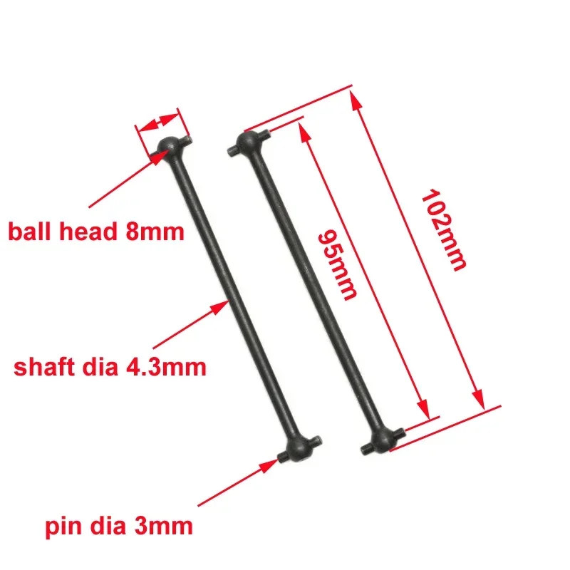 Arbre d\'entraînement Sophia pour modèle de voiture RC 1:8, roues de bricolage, appellation de transmission, 1/8, 80.5, 88, 91, 94, 95, 100, 106, 1,