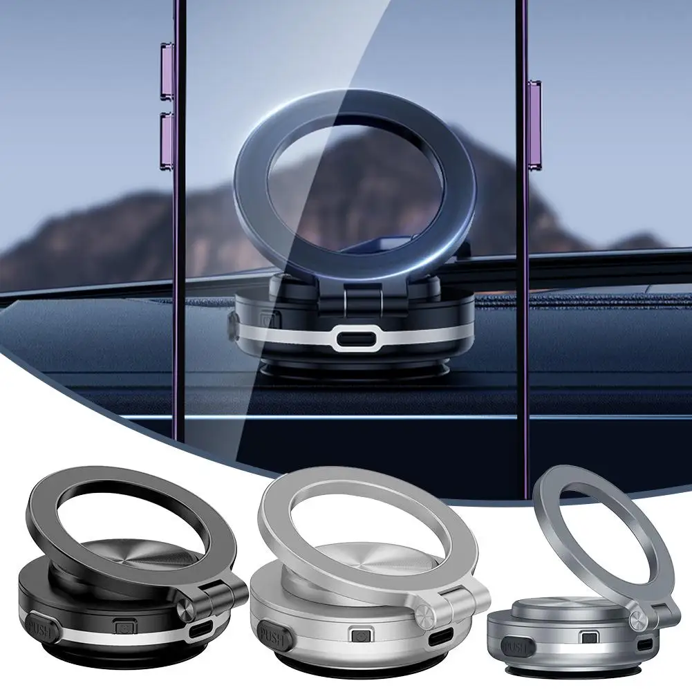 Multifunctional Vacuum Magnetic Car Suction Cup Holder Folding 360° Rotation Vacuum Adsorption Ultra Stable Suction Cup Bracket