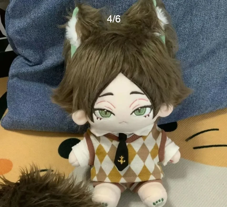 20cm Anime Rintaro Suna Animal Ears Handsome Monster Cosplay Plush Doll Cotton Stuffed Body Dress Up Clothes Cotton Gift Xmas