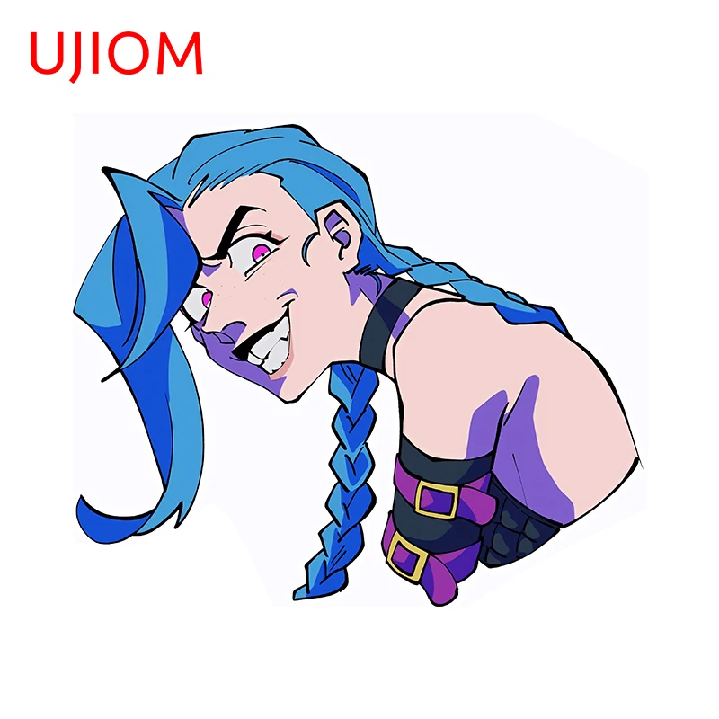 UJIOM For League Of Legends Arcane Jinx Lovely Wall Stickers Interesting Game Girl Tuya Window Decals Aesthetic Room Decor