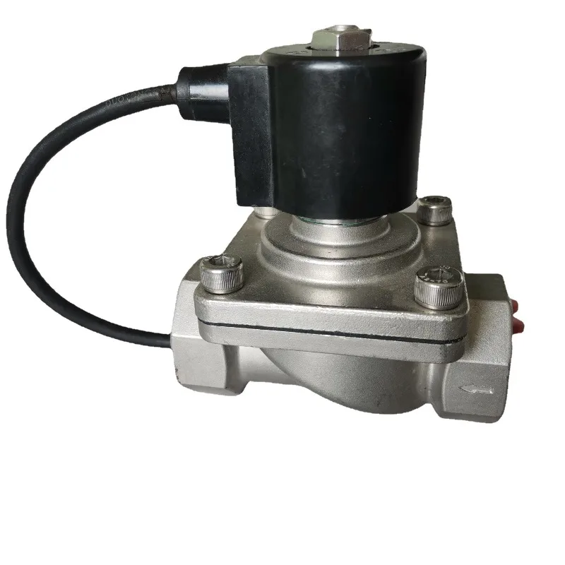 Stainless steel wire buckle solenoid valve 304 pipeline solenoid valve normally closed solenoid valve piston high temperature