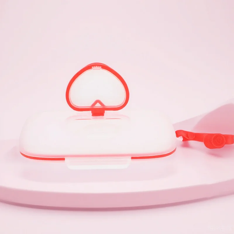 1Pcs Portable Baby Wipes Box Moisture Lock Silicone Seal Outdoor Wet Tissue Hanging Case Durable Portable Wipes Box