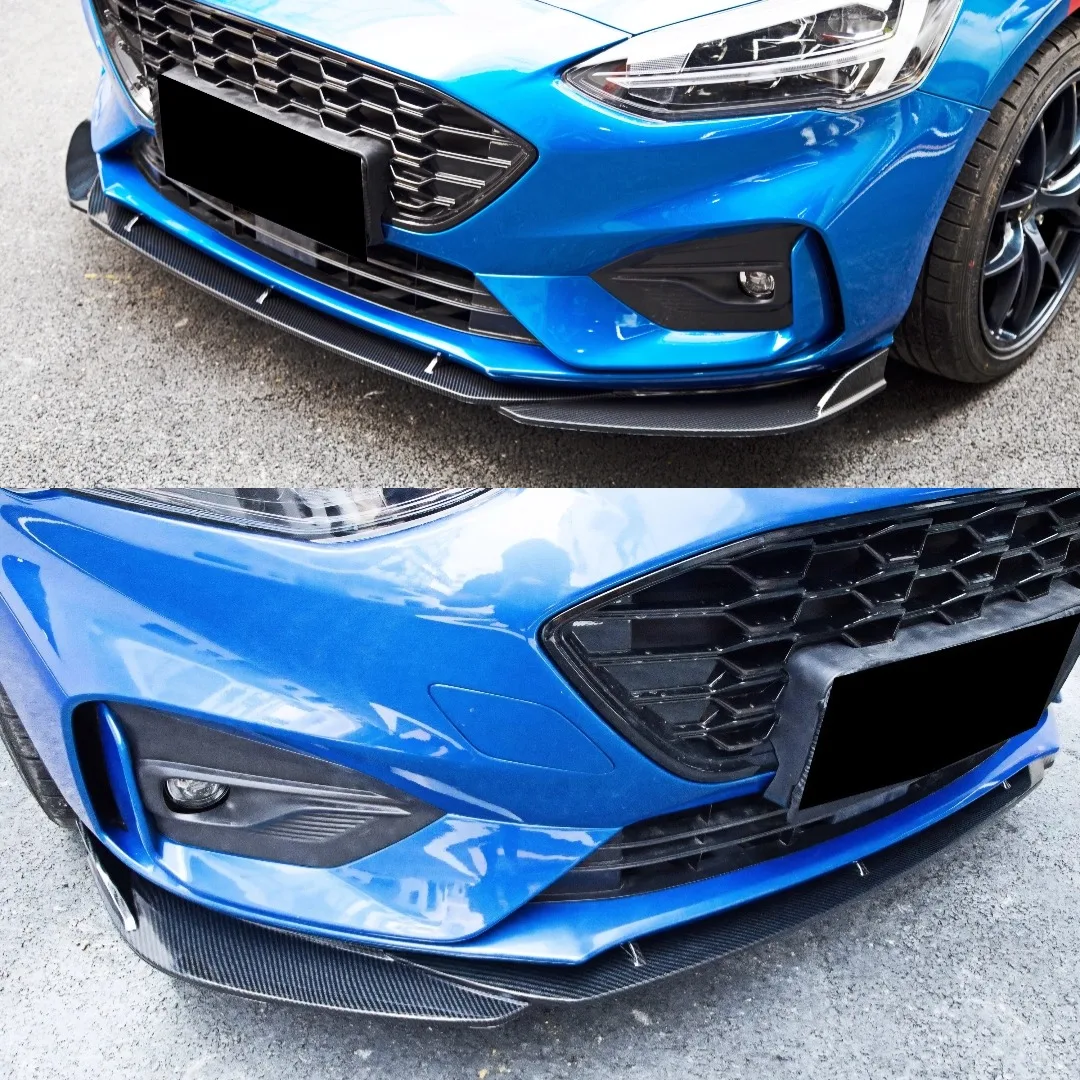 Deflector de parachoques delantero, protector de labio de parachoques, embellecedor de alerón, tuning para Ford Focus MK4 2018-2021, accesorios de tuning para piezas de coche