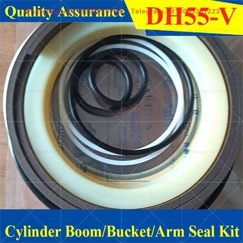 DH55-V Boom Bucket Arm Seal Kit for Doosan Daweoo Excavator Hydraulic Cylinder Oil Seal Repair Kit
