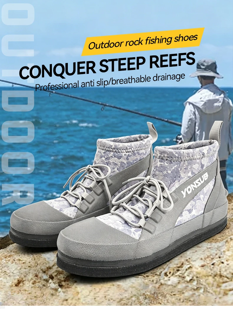 Unisex Neopren Rutschfeste Outdoor-Wassersport Amphibische Schnelltrocknende Atmungsaktive Schwimm- und Watschuhe für Strand, Bach und Angeln – Detail 2