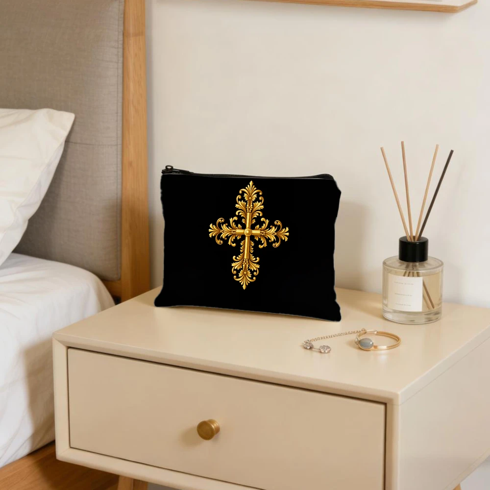 Golden Cross Cosmetic Travel Makeup Bag
