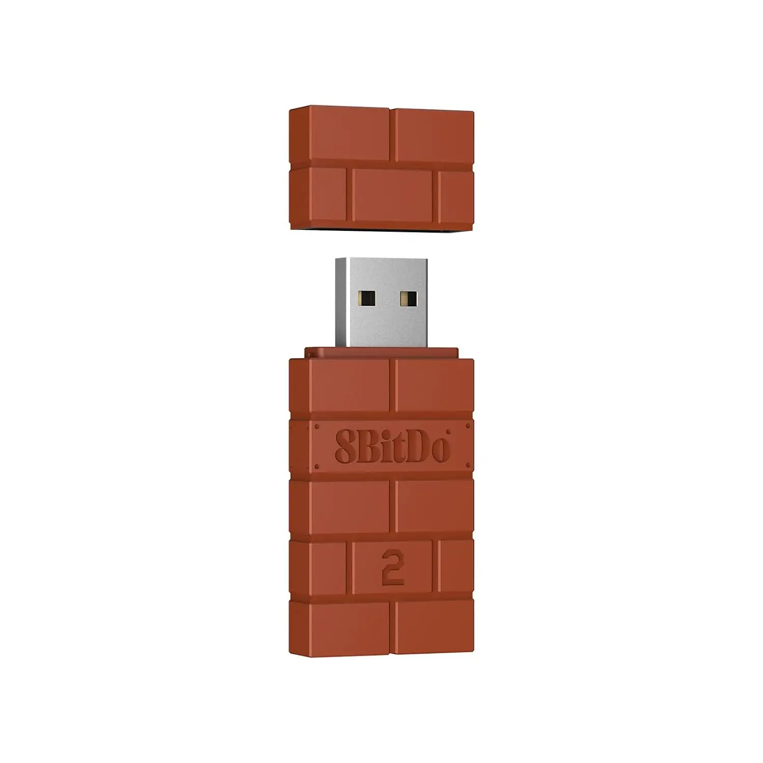 8BitDo USB draadloze adapter 2 voor Switch/Switch 2, Windows, Xbox Series X/S, Xbox One, PS5/PS4/PS3 controller, USB draadloze adapter.
