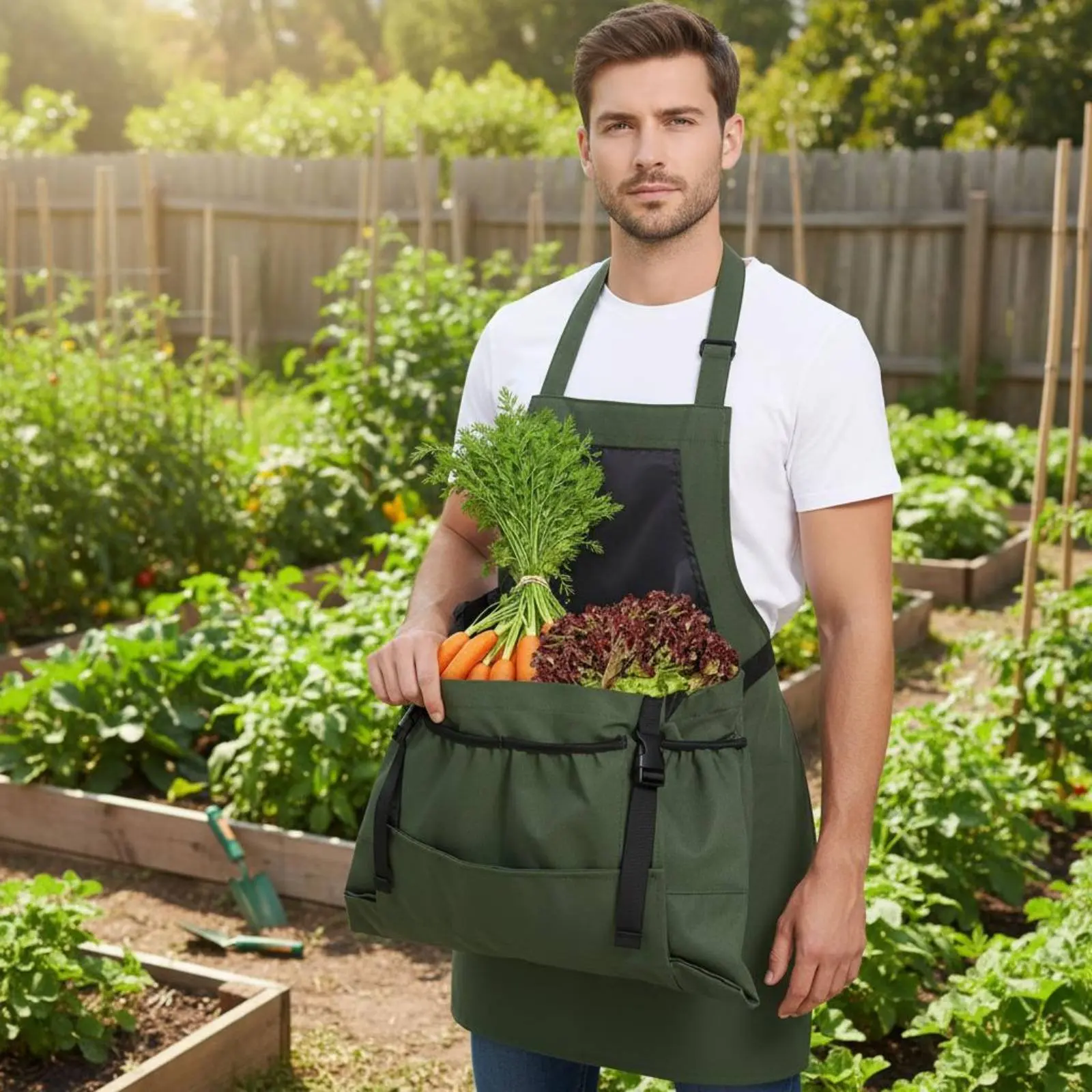 

Harvesting Apron Waterproof Gathering Apron Fruit Picking Bag Sturdy Duty Gardening Supply Bottom Release Pouch for Orchard