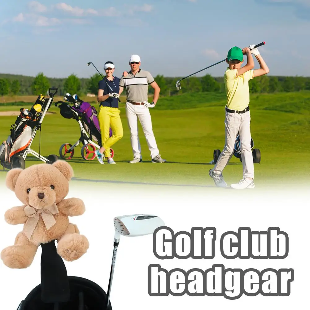 

1 шт., чехол на голову для гольф-клуба, плюшевый водитель, 3 дерева, мультяшный животный дизайн, защитная крышка, сумка, аксессуар для мужчин и женщин, подарок, спорт