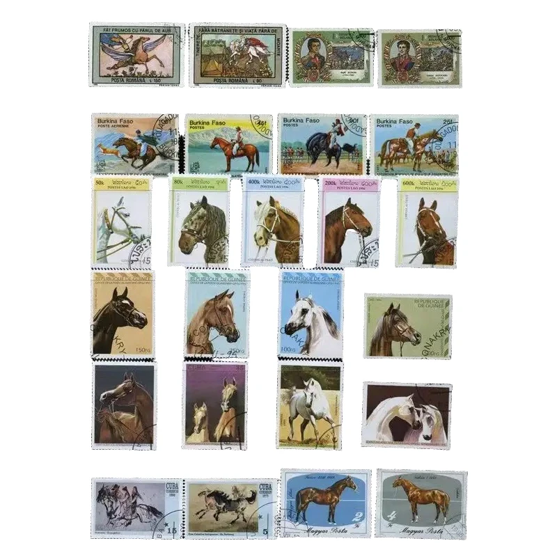 100 PCS Random Horse Postage Stamps All From The World Wide Unused With Post Mark