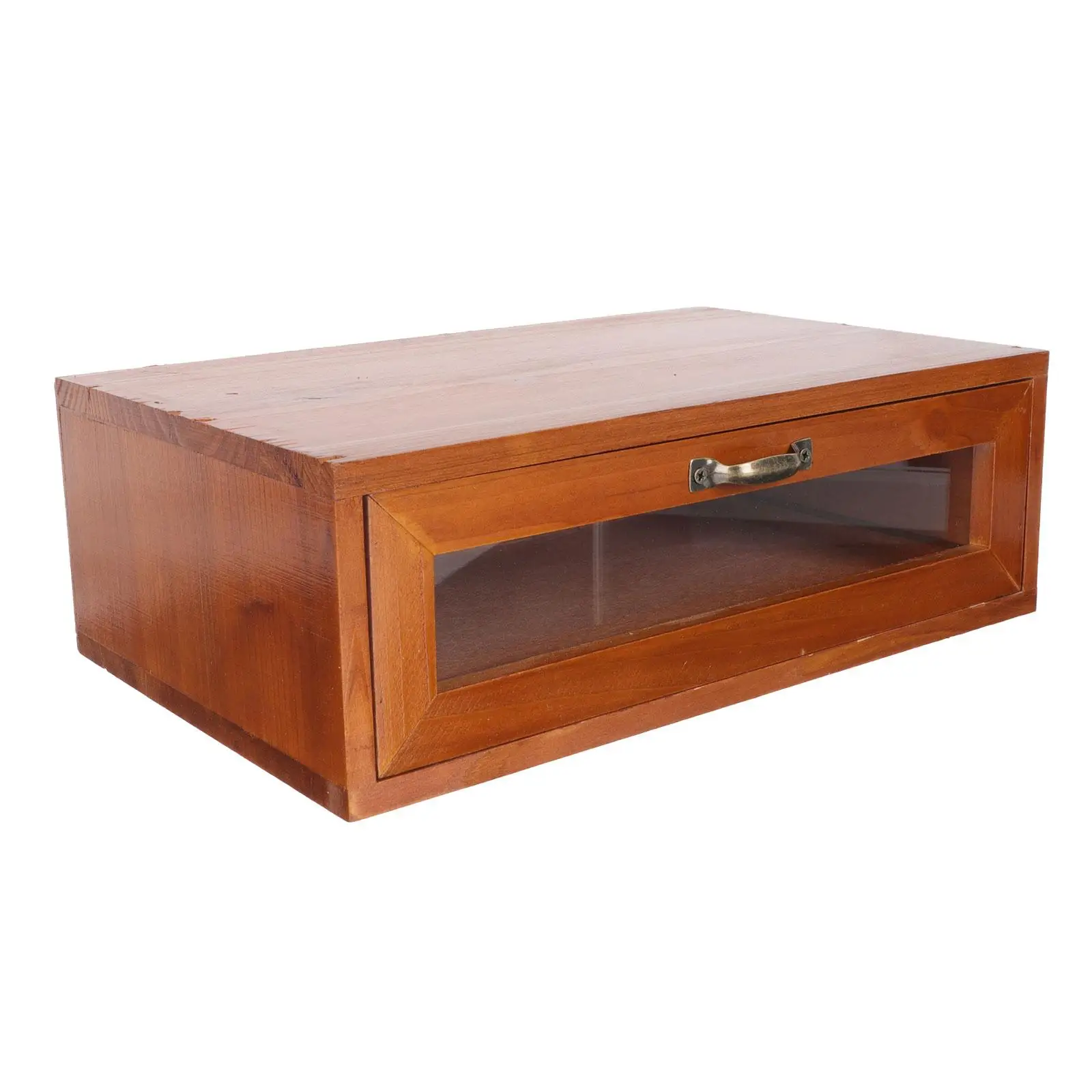 

Retro Monitor Riser Walnut Laptop Shelf Drawer Desktop Organizer Storage Case Elevator Stand Display