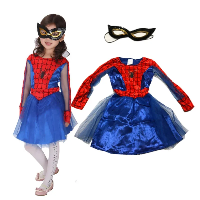 

Movie Spider and man Cosplay Dress Kids Clothes Girls Toddler Girl Christmas Outfits Halloween Little Girls Costume Dress Party