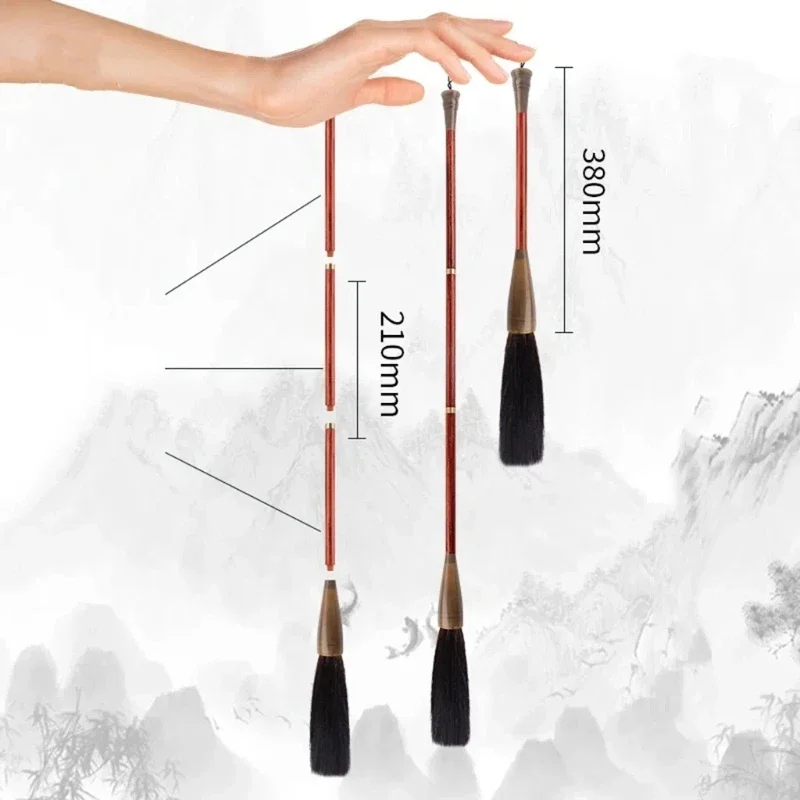 Professional Group Calligraphy Brush Adjustable Long Pole Dancing Performance Prop Calligraphy Brush Large Hopper-shaped Brush