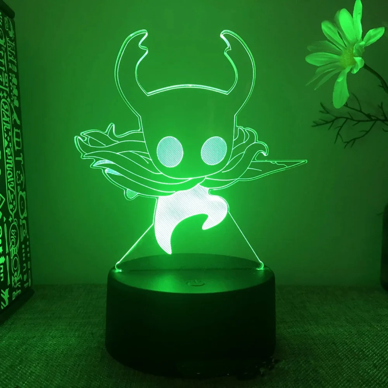 Nowe kolorowe i fajne neonowe lampki nocne LED 3D RGB inspirowane Hollow Knight - niesamowita, wyjątkowa i zabawna dekoracja stołu dla