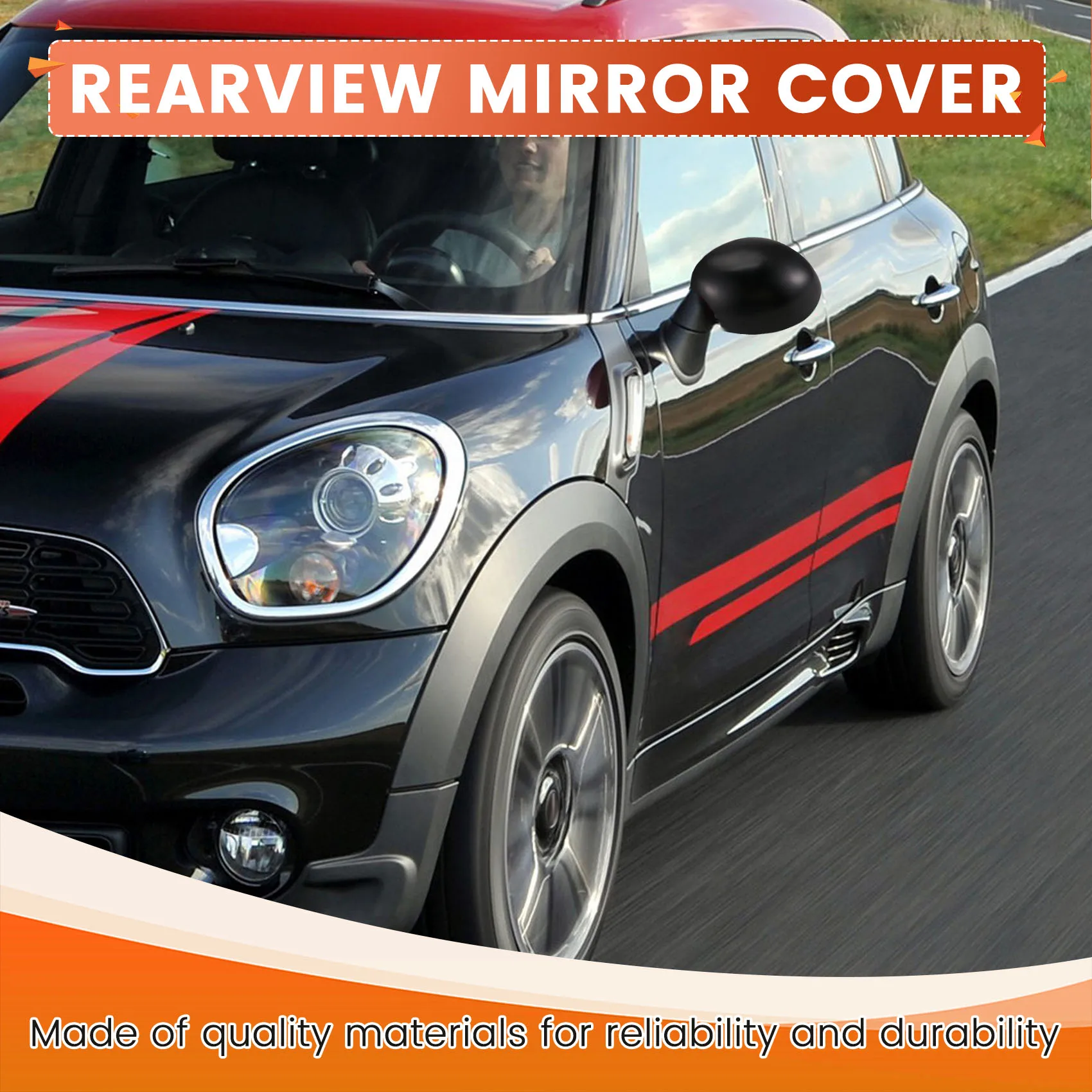 

Прочное зеркало заднего вида для BMW Mini Cooper R50 R52 R53 RHD, крышка зеркала заднего вида, украшение в виде ракушки, автозапчасти