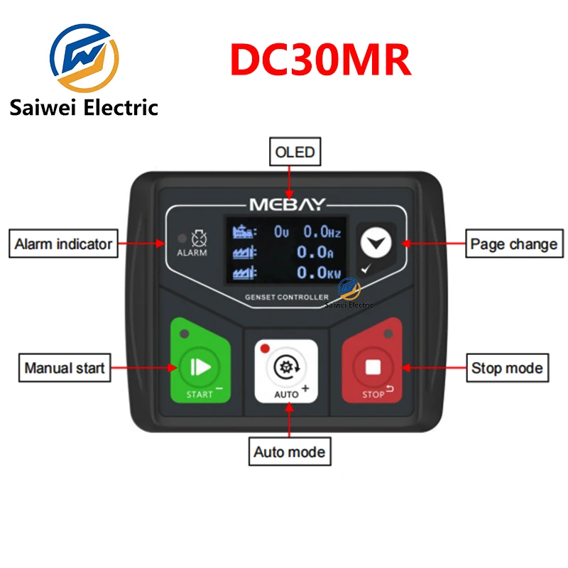 

MEBAY DC30MR Ultra-Low Temperature Genset Controller Generator Set Controller for Generators R485