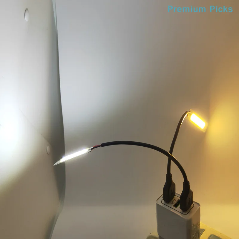 portableDC 5V USB LED Light Source 2W COB Strip Bar Bulb 60x15mm Warm Cold White 3000K 6500K For DIY Work Lamp
